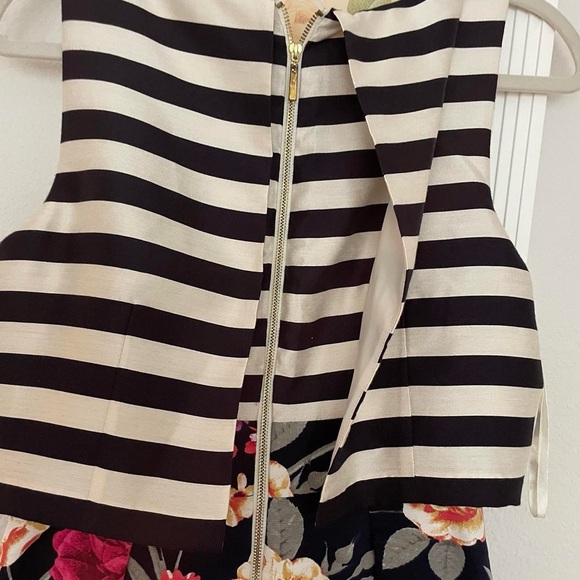 Moulinette Souers for Anthropologie ladylike striped and floral a-line dress - Picture 4 of 7